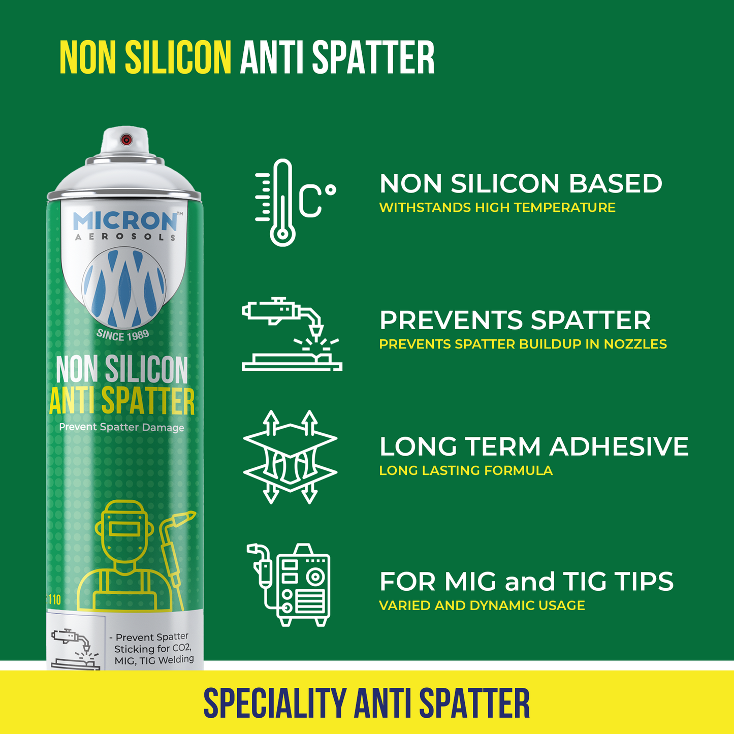 Non Silicon Anti Spatter | 550ml