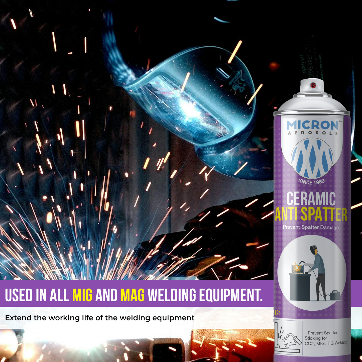 2121 Ceramic Powder Anti Spatter | 550ml | For temperatures upto 1200°C