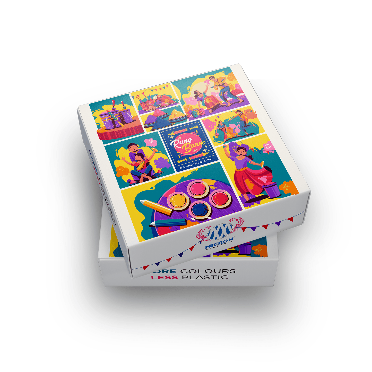 6114 Rang Barse™ Organic Colour Spray | Holi Gift Box | Safe and Toxin Free | Pack of 3