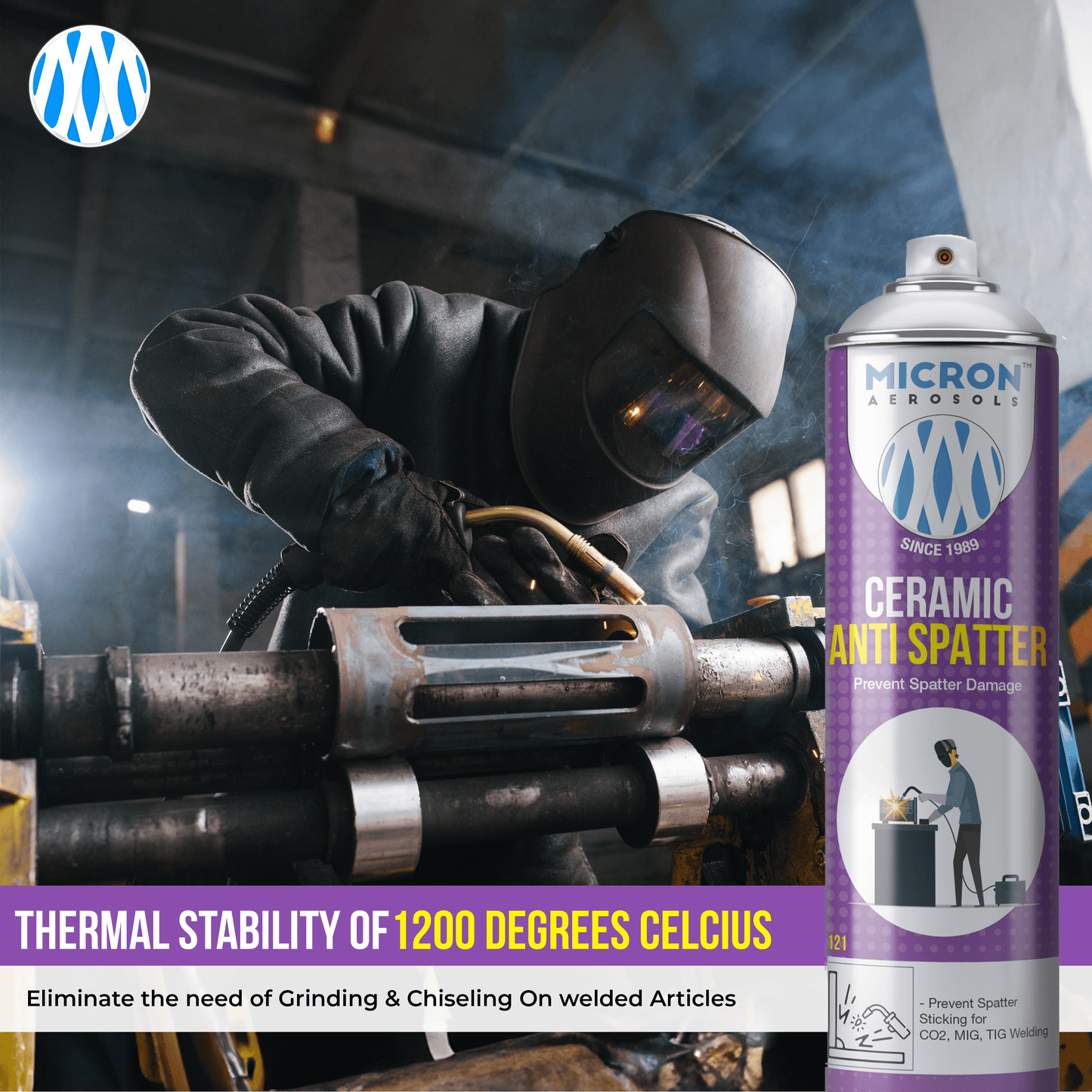 2121 Ceramic Powder Anti Spatter | 550ml | For temperatures upto 1200°C