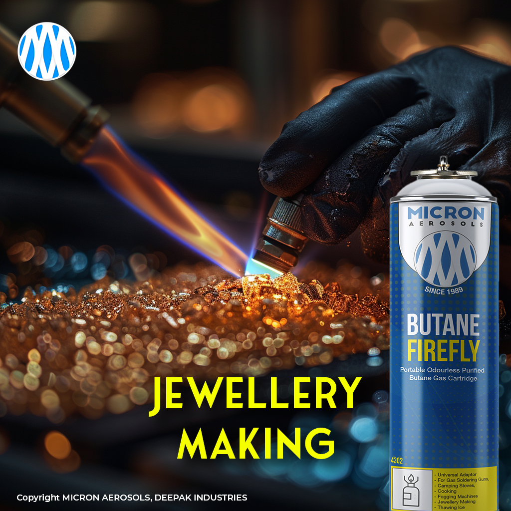4300 Micron Aerosols® Butane Firefly | Butane Gas Cartridge | For Portable Gas Stoves, Flame Guns, Flame Throwers