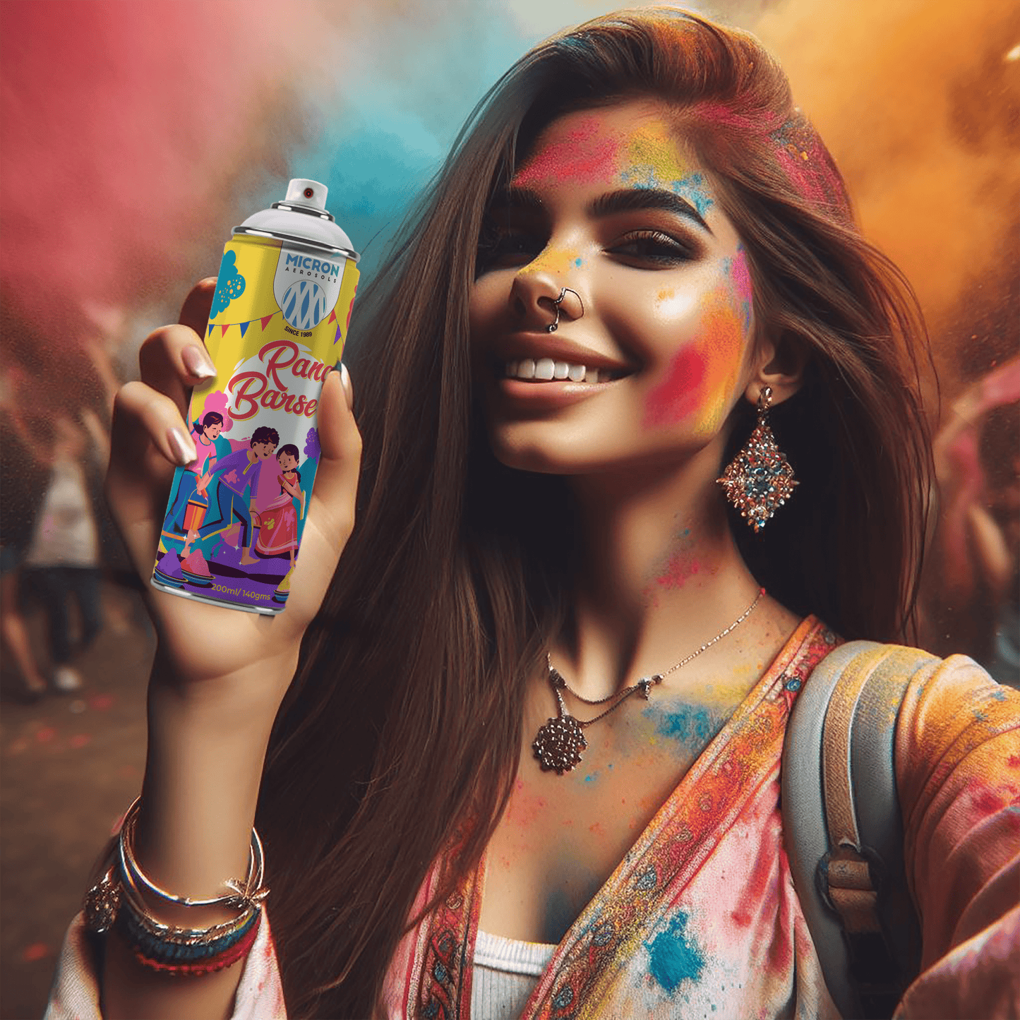 Rang Barse™ Organic Colour Spray | Holi Gift Box | Safe and Toxin Free | Pack of 3