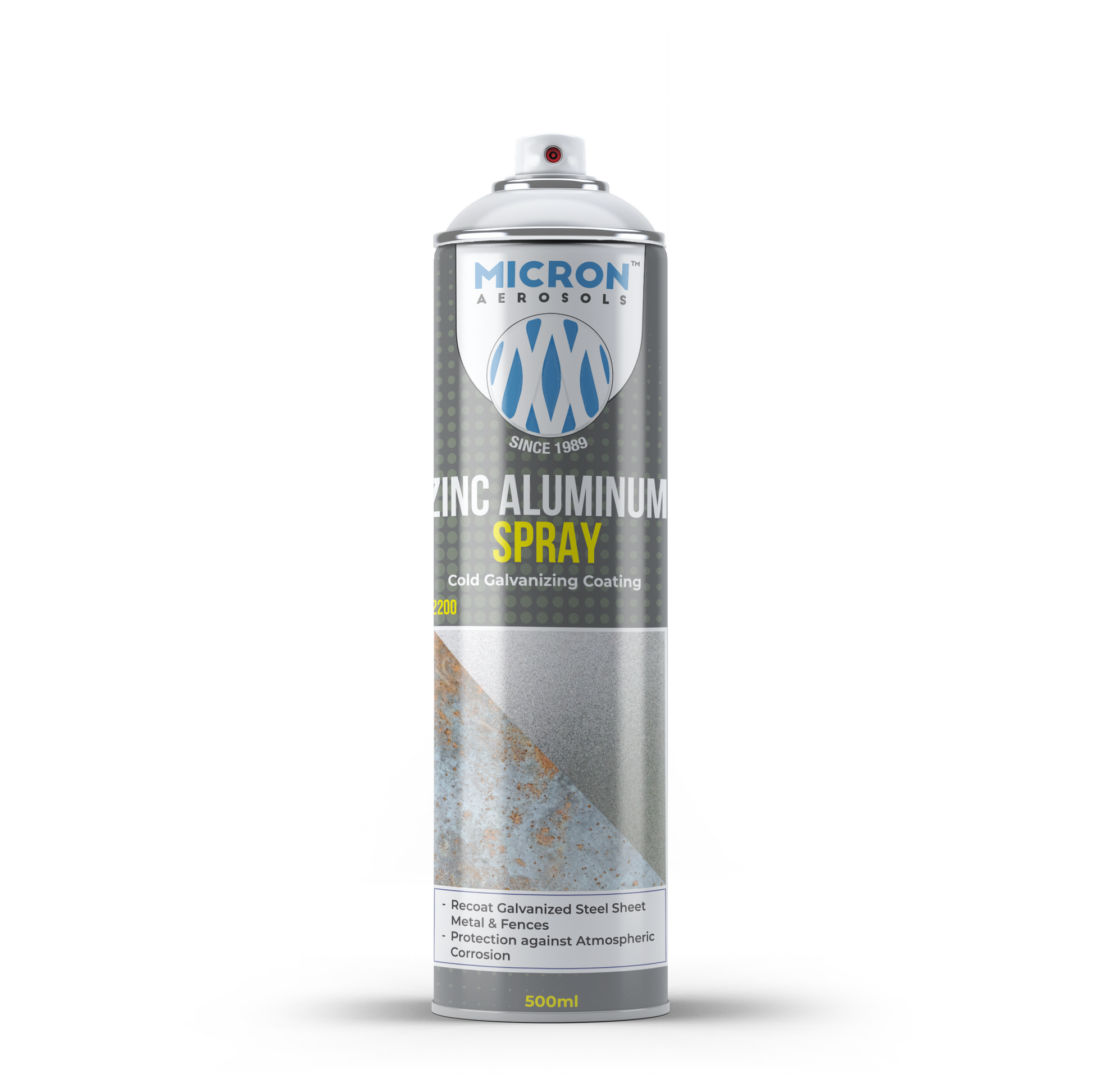 2200 Zinc Aluminium Touch Up Paint 500ml β Micron Aerosolsβ’