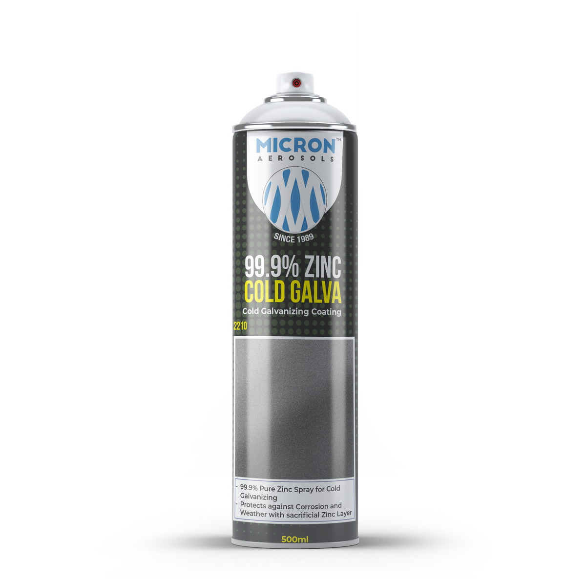 2210 99.9% Pure Zinc Cold Galva Touch Up Spray Paint | 550ml