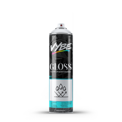 VYBE 6512 Gloss Acrylic Clear Varnish Spray 500ml