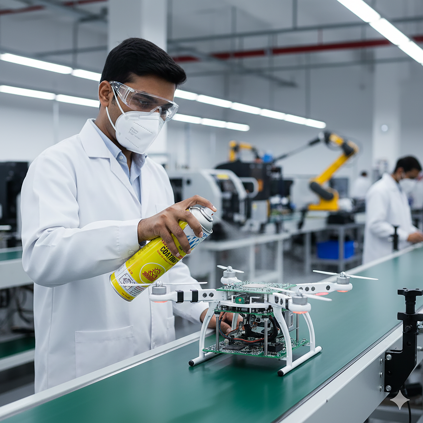 3110 Protektor® Conformal Coating Spray - UV for PCBs, Electronics | With UV Tracer - Glows under UV Light