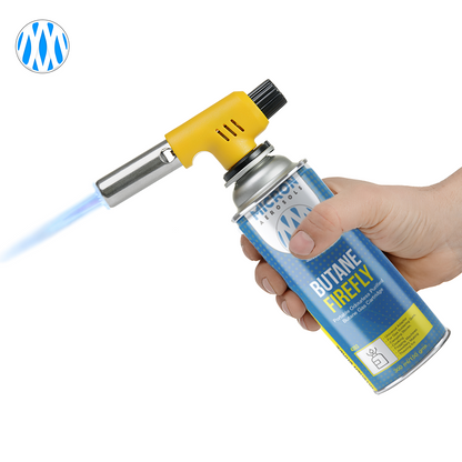 Micron Aerosols® Butane Firefly | Butane Gas Cartridge | For Portable Gas Stoves, Flame Guns, Flame Throwers