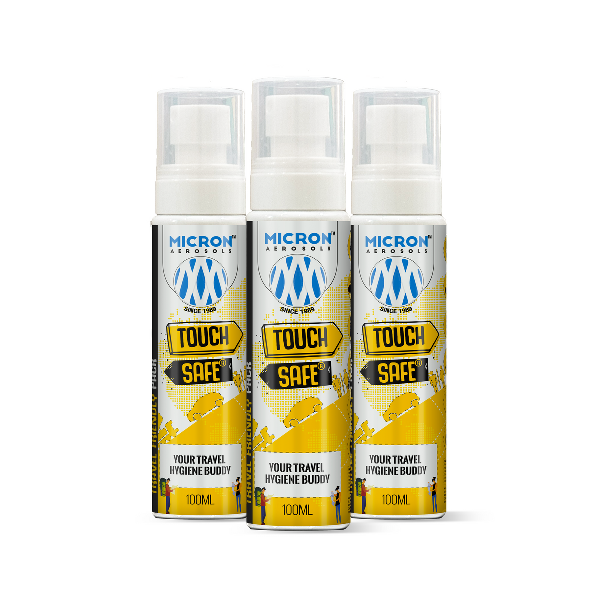 Micron Touch Safe surface decontaminant sanitiser spray, pack of 3